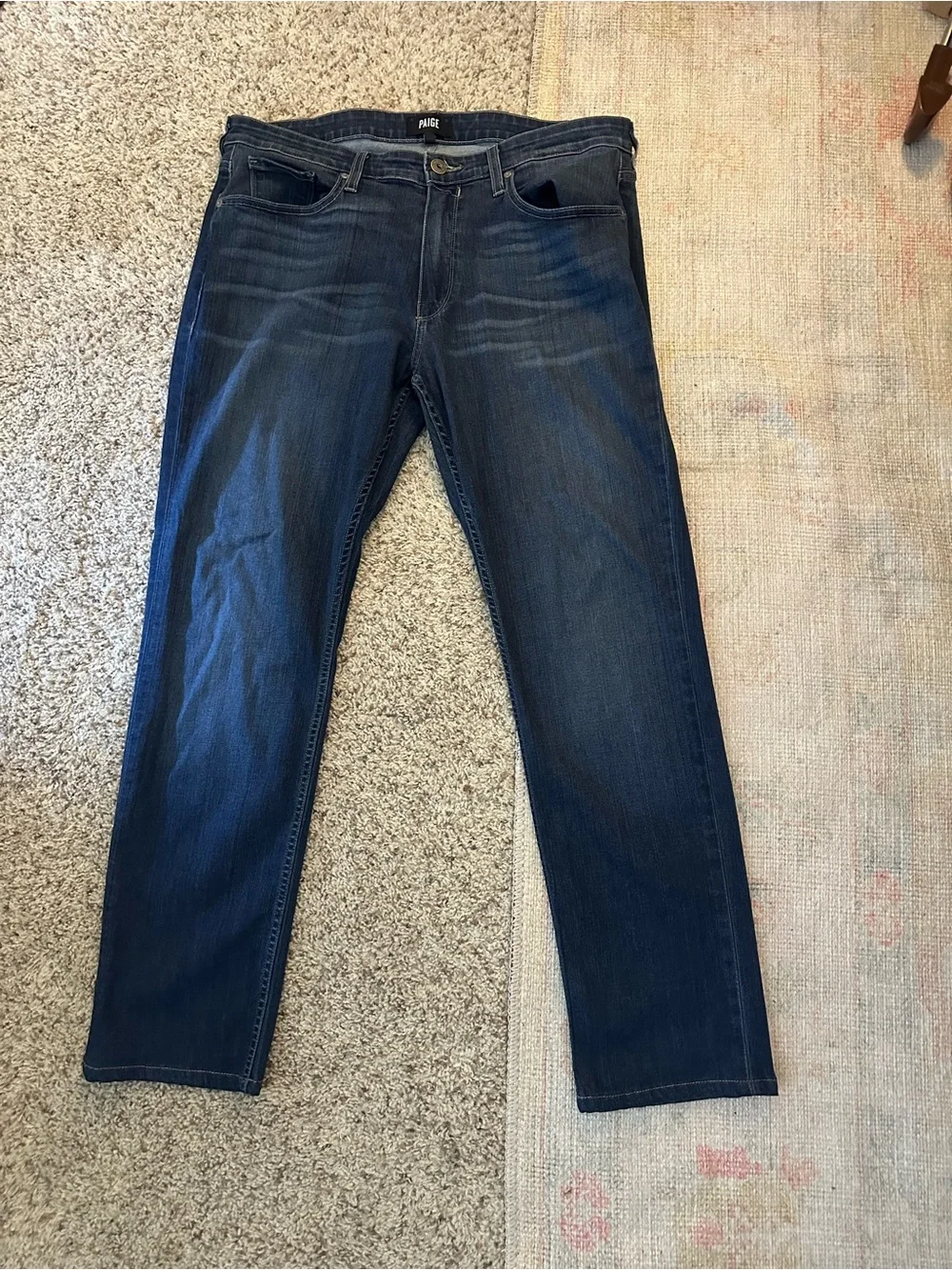 PAIGE “Federal” Men's Indigo Straight Jeans